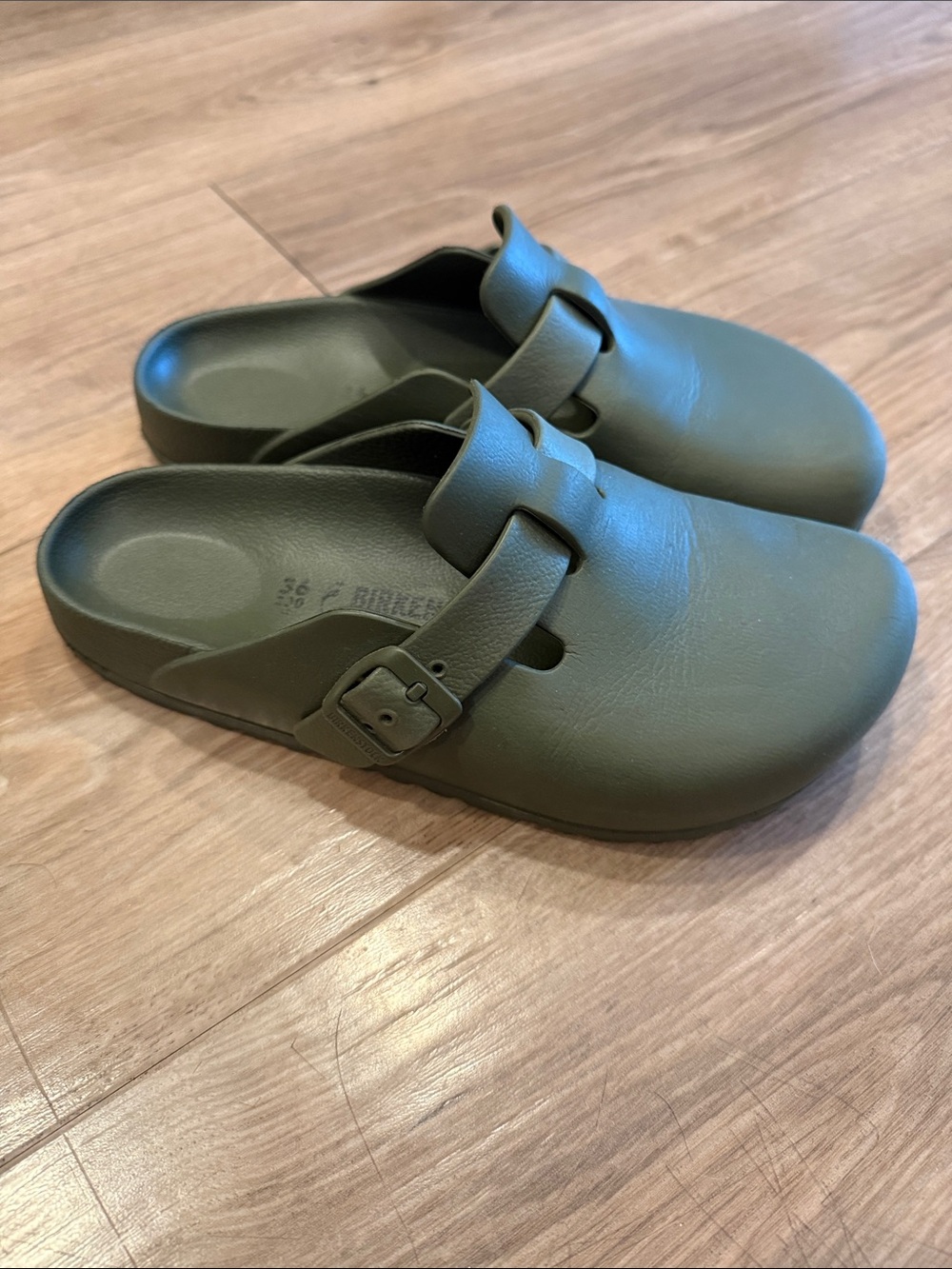 Birkenstock Olive Green Slip-On EVA Clogs